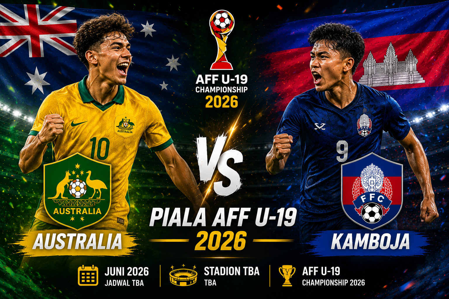 Australia vs Kamboja